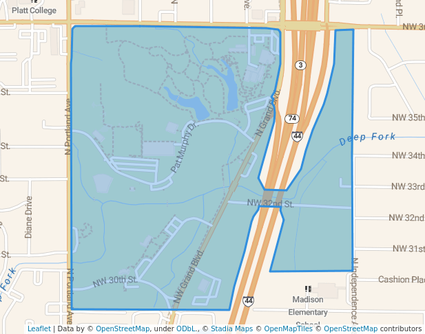 walking in Will Rogers Park map in Oklahoma City