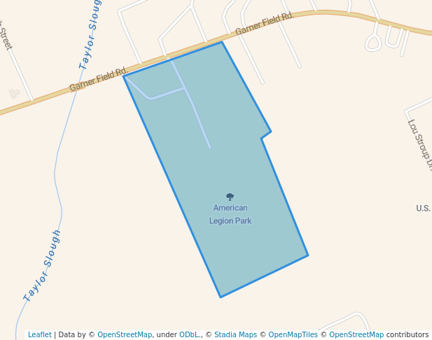 walking in American Legion Park map in Uvalde