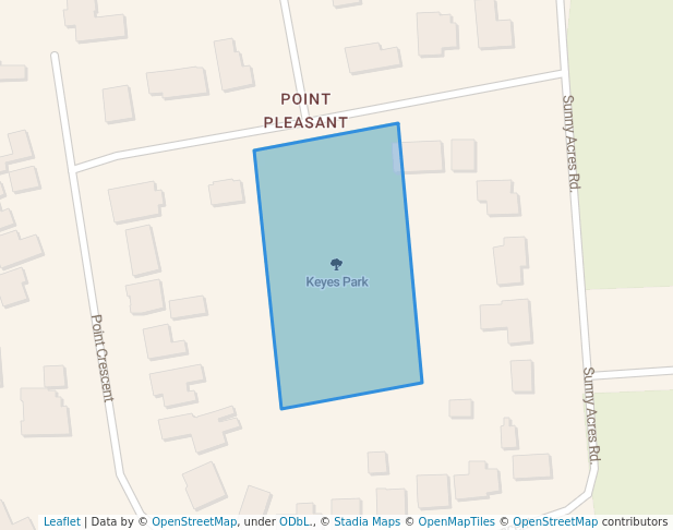 walking in Keyes Park map in Kingston