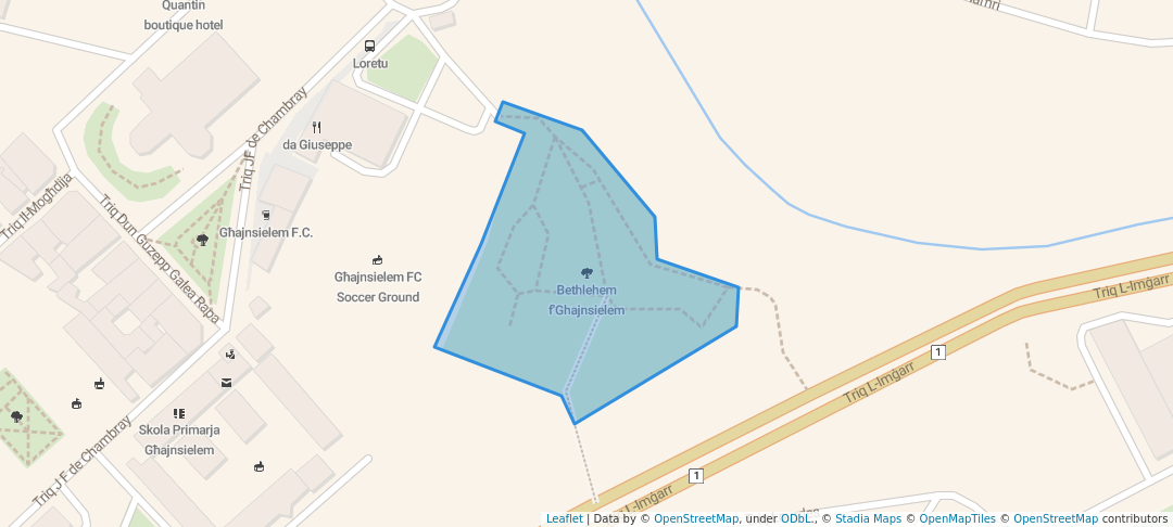 walking in Bethlehem f'Ghajnsielem map in Għajnsielem