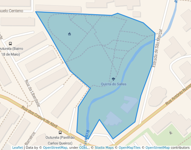 walking in Quinta do Salles map in Carnaxide