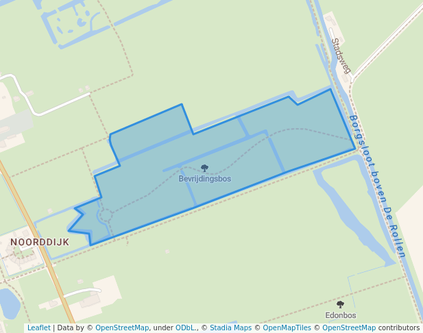 walking in Bevrijdingsbos map in Groningen