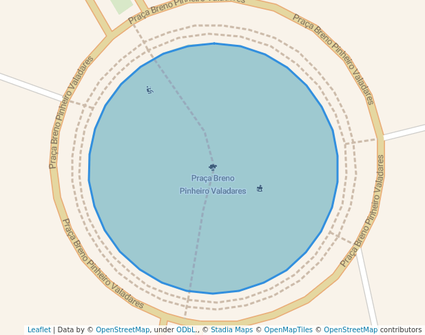 walking in Praça Breno Pinheiro Valadares map in Florianópolis