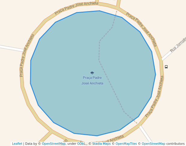 walking in Praça Padre José Anchieta map in Florianópolis