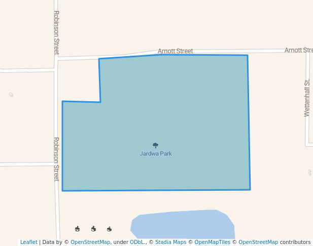 walking in Jardwa Park map in Horsham