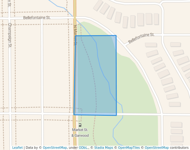 walking in Bristol Park map in Champaign