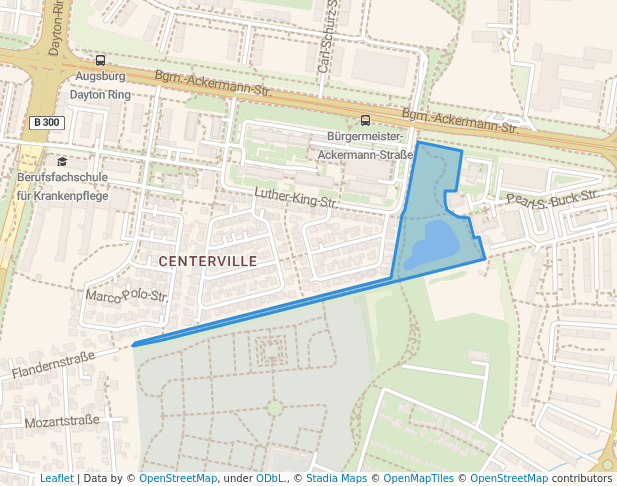 walking in Supplypark map in Augsburg