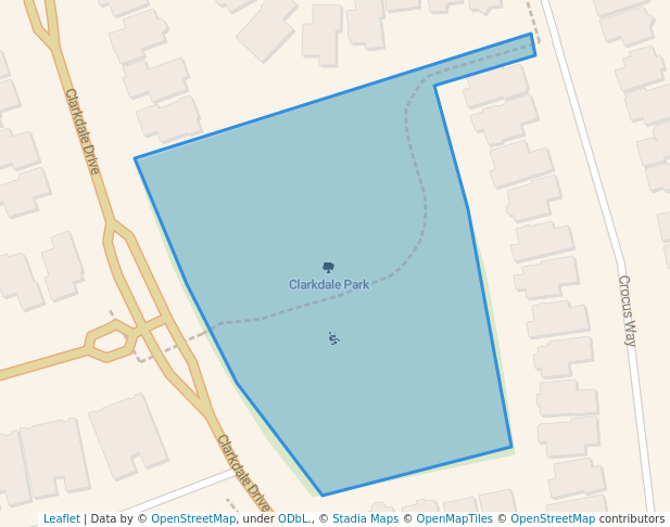 walking in Crocus Way Park map in Sherwood Park