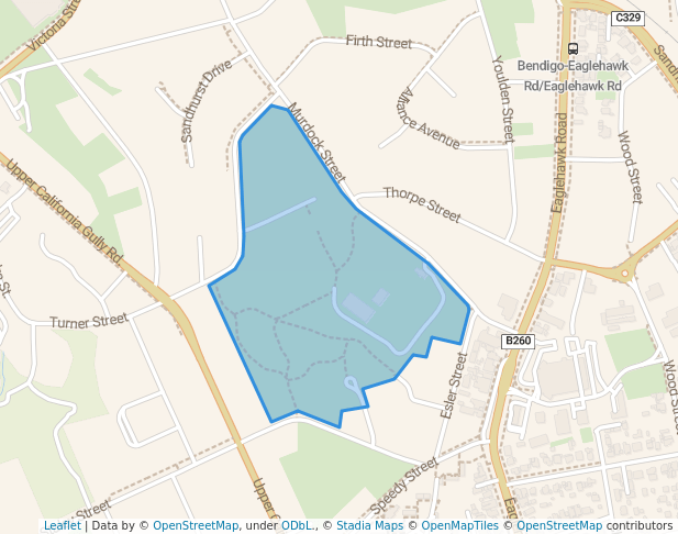 walking in Truscott Reserve map in California Gully
