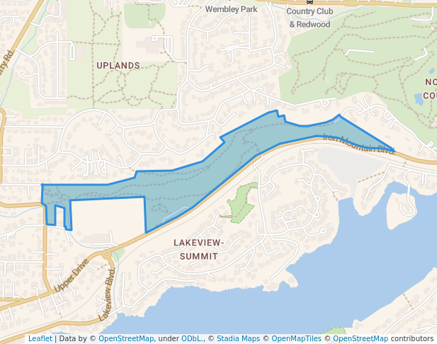 walking in Iron Mountain Park map in Lake Oswego