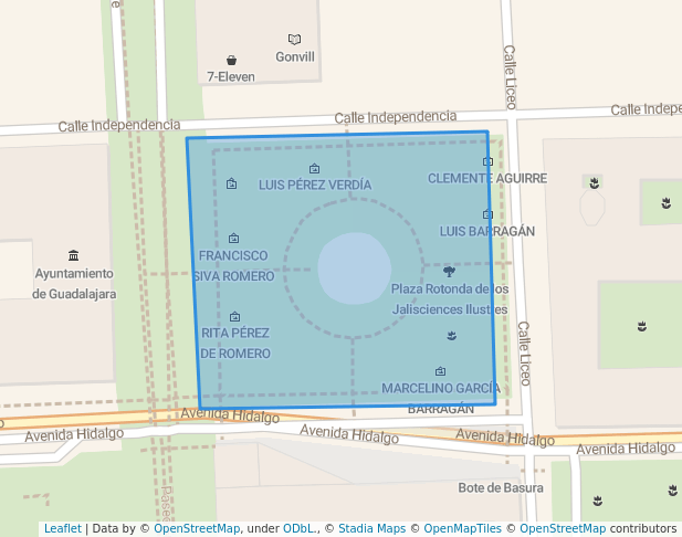 Plaza Rotonda de los Jalisciences Ilustres