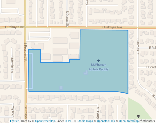 walking in McPherson Athletic Facility map in Orange