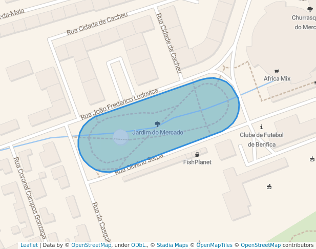 walking in Jardim do Mercado map in Lisboa