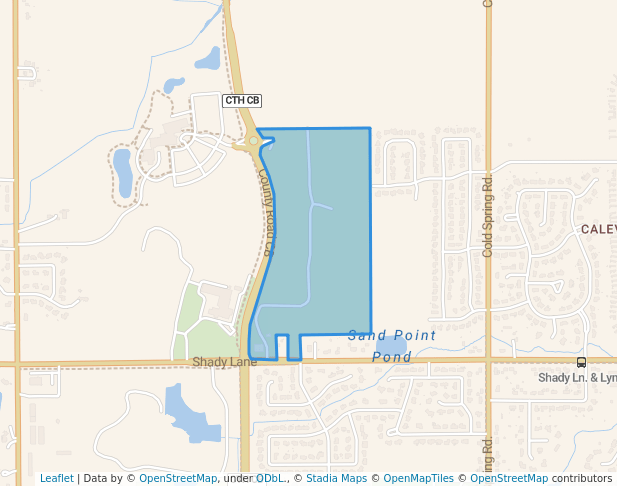 walking in Woodland Prairie map in Neenah