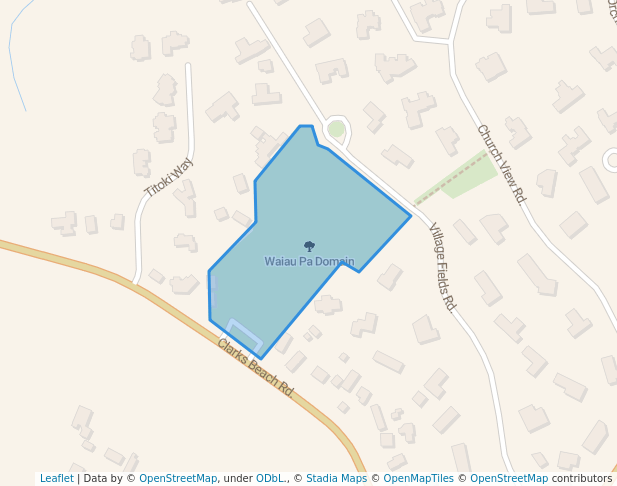 walking in Waiau Pa Domain map in Waiau Pa