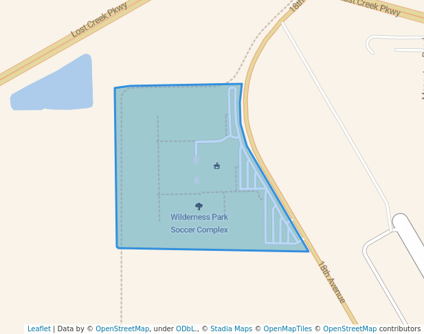 walking in Wilderness Park Soccer Complex map in Columbus