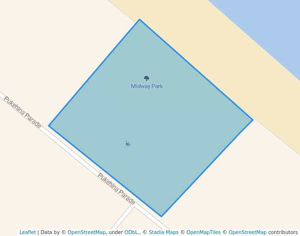 walking in Midway Park map in Pukehina