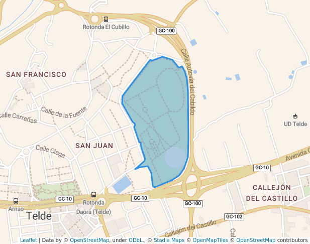 walking in Parque de San Juan map in Telde