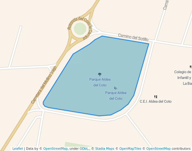 walking in Parque Aldea del Coto map in Chiclana de la Frontera