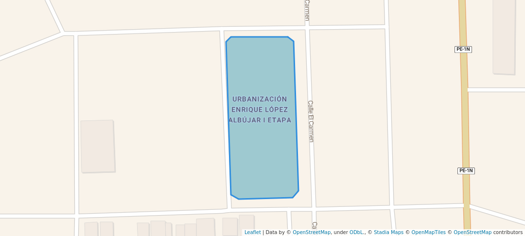 walking in Parque de la urbanización Enrique López Albújar I etapa map in Sullana