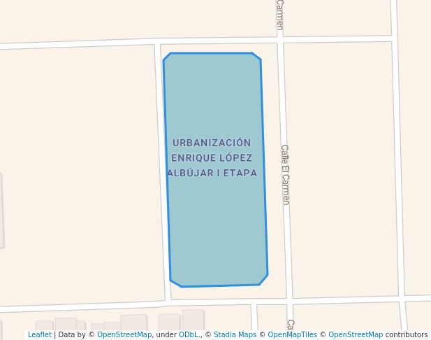 walking in Parque de la urbanización Enrique López Albújar I etapa map in Sullana