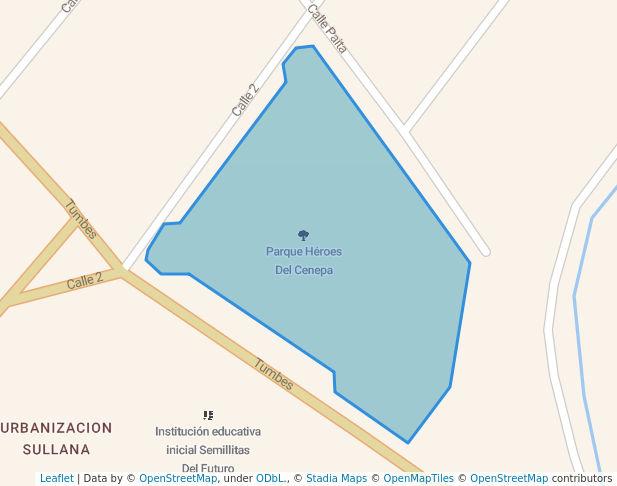 walking in Parque Héroes Del Cenepa map in Sullana