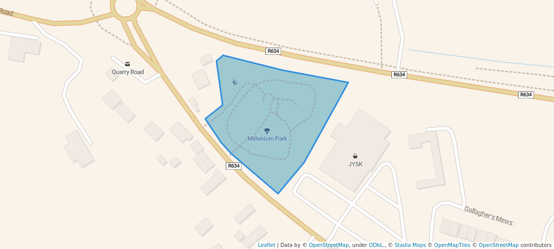 walking in Millenium Park map in Youghal