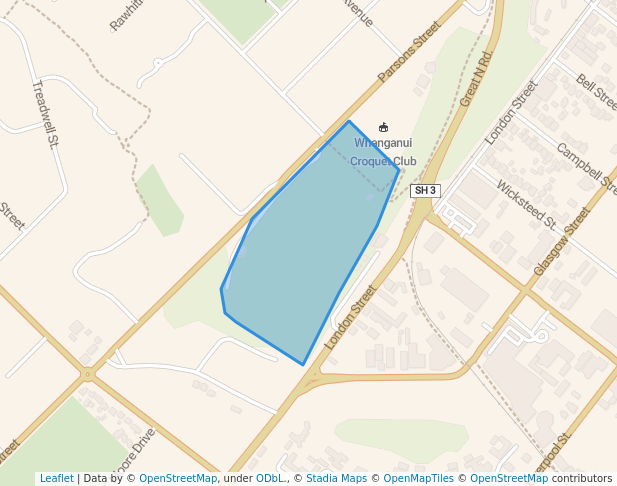 walking in Victoria Park map in Whanganui