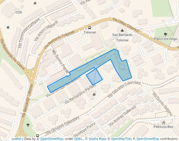 walking in Parco BBT map in Siena