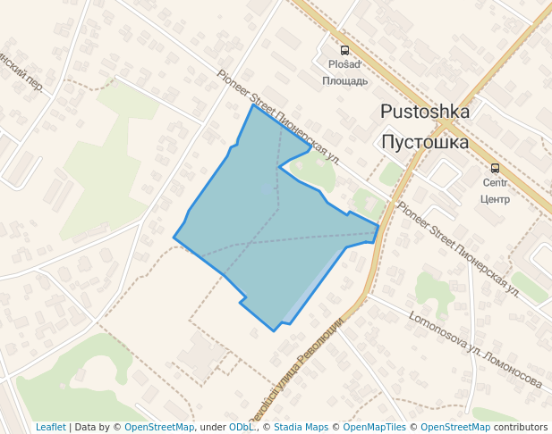 Городской парк in Pustoshka | Map and Routes