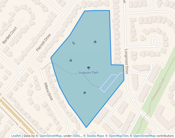 Iroquois Park in Burlington | Map and Routes