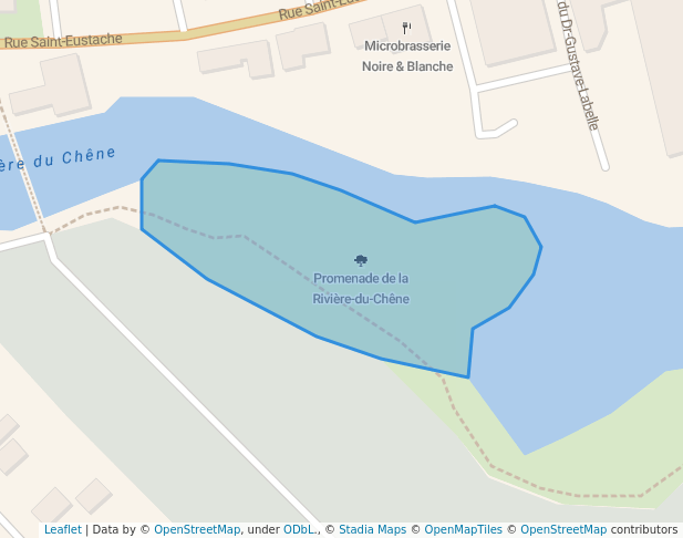 walking in Promenade de la Rivière-du-Chêne map in Saint-Eustache