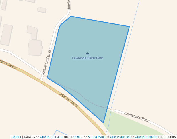 walking in Lawrence Oliver Park map in Te Puke