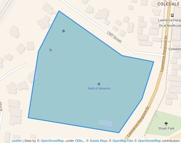 walking in St James Park map in Coledale