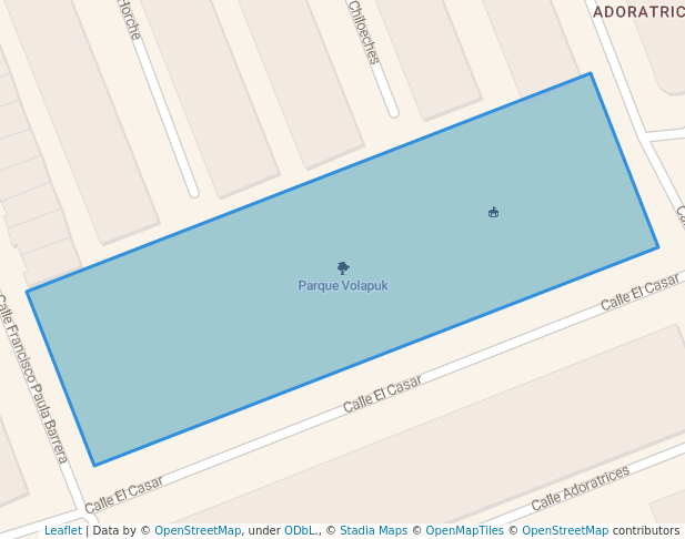 walking in Parque Volapuk map in Guadalajara