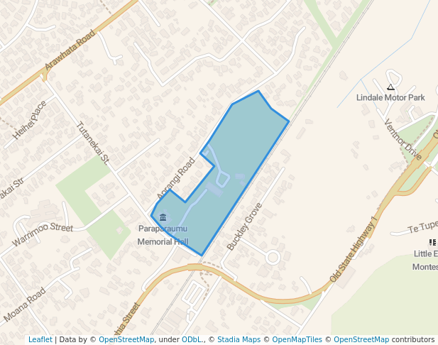 walking in Paraparaumu Domain map in Paraparaumu