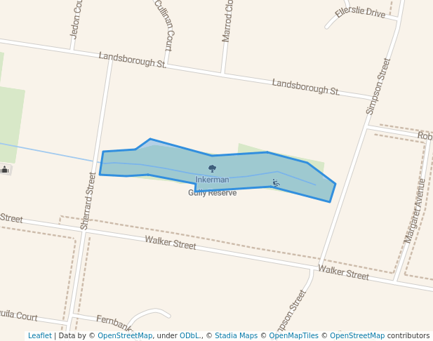 walking in Inkerman Gully Reserve map in Ballarat North