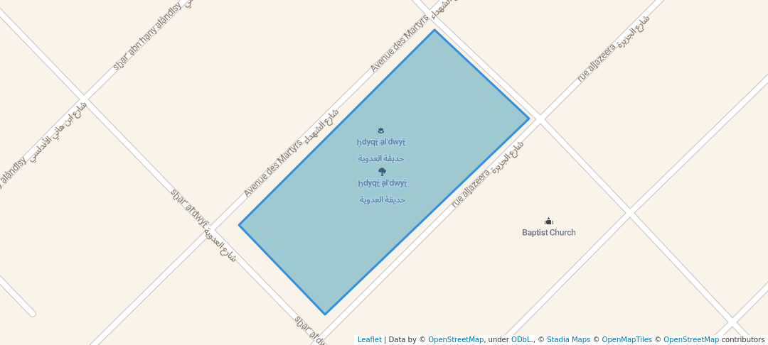 walking in حديقة العدوية map in Hims