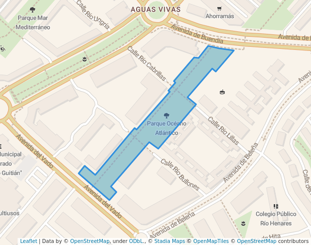 walking in Parque Océano Atlántico map in Guadalajara