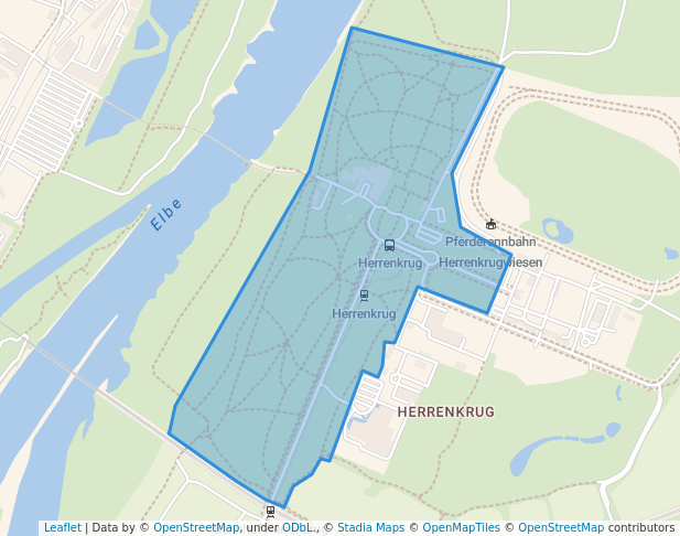 walking in Herrenkrugpark map in Magdeburg