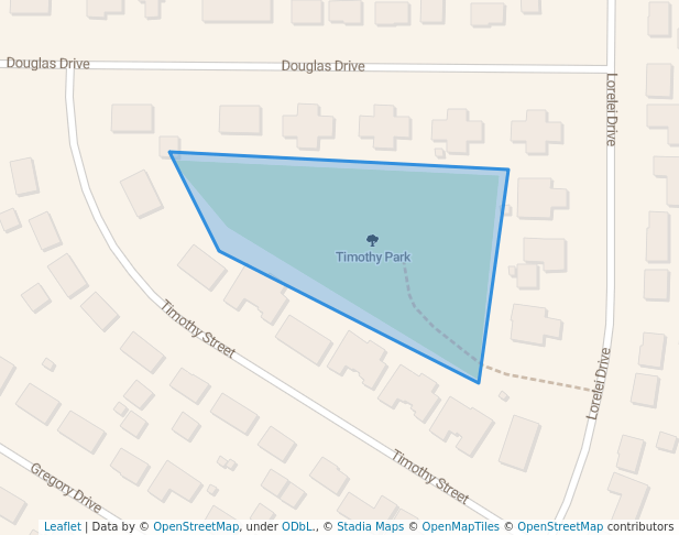 walking in Timothy Park map in Zion
