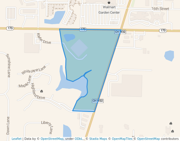 walking in Horizon Village Park map in Zion