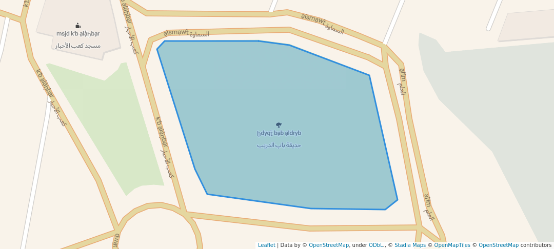 walking in حديقة باب الدريب map in Hims