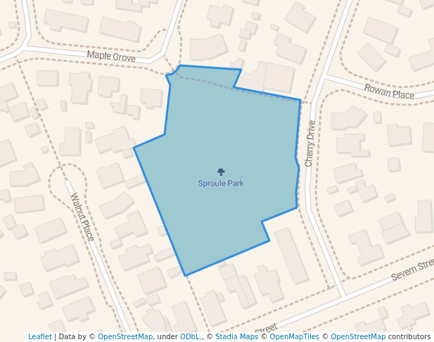 walking in Sproule Park map in Mosgiel