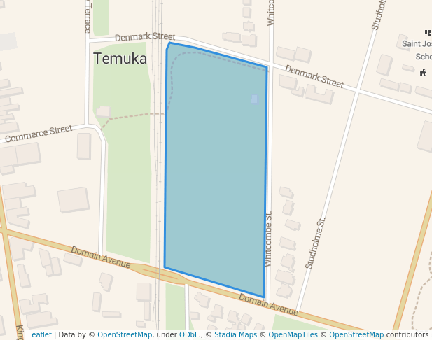 walking in Gunnion Square map in Temuka