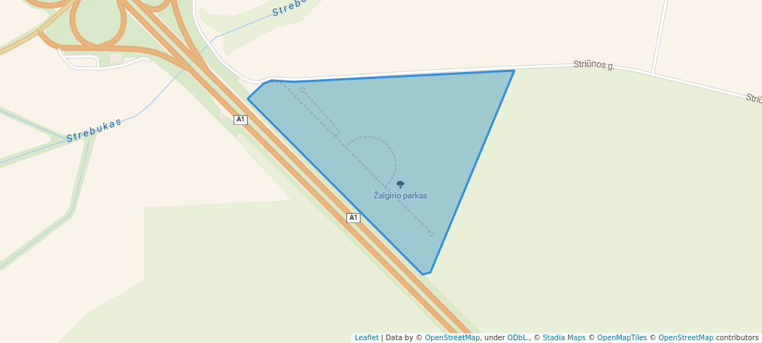 walking in Žalgirio parkas map in Cinkiškiai