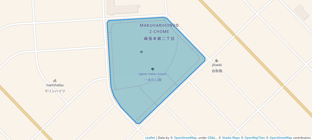 walking in 一本松公園 map in Chiba