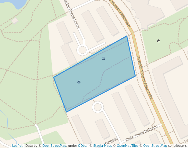 walking in Parque de patinaje map in Segovia