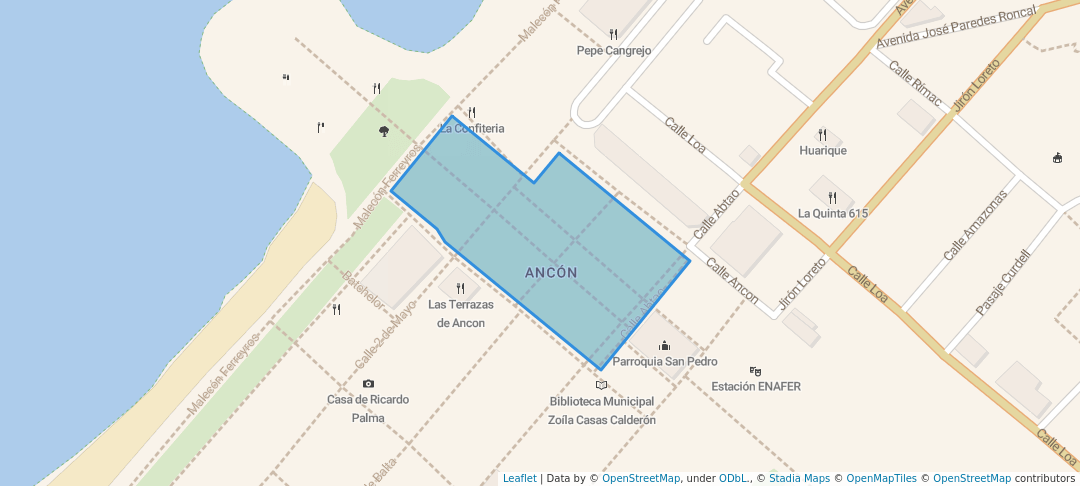 walking in Parque Central de Ancón map in Ancón