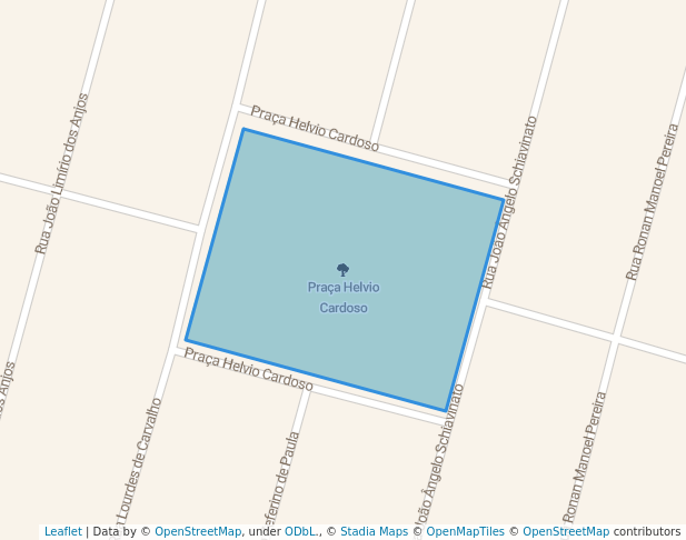 walking in Praça Helvio Cardoso map in Uberlândia